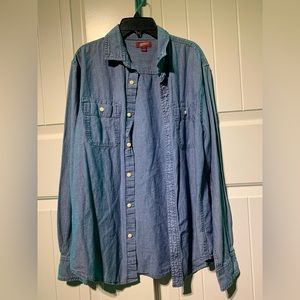 Arizona denim button down Shirt Medium Sized